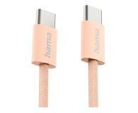 Hama Kabel ładujący USB-C-USB-C nylonowy 1m orange - 1331325 - zdjęcie 3